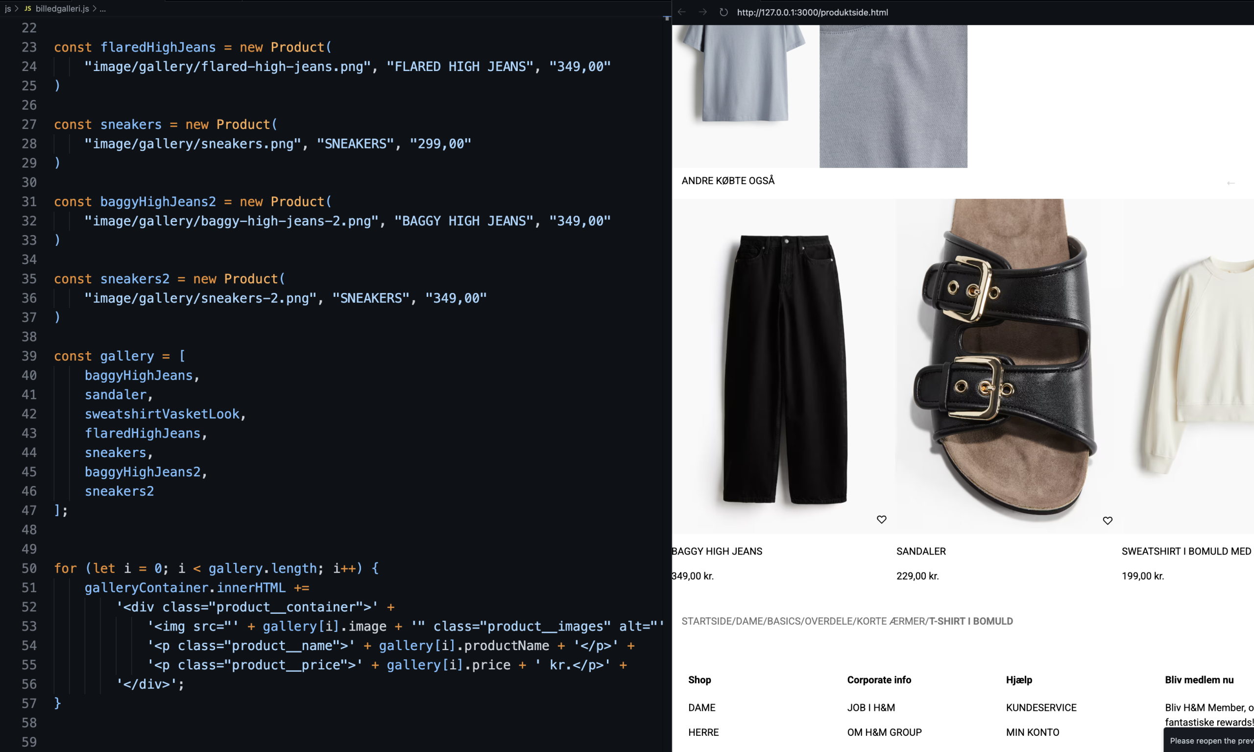 JavaScript real-life projekt